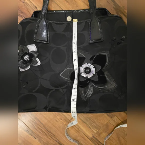 COACH Floral Applique Shoulder Bag - Picture 2 of 12